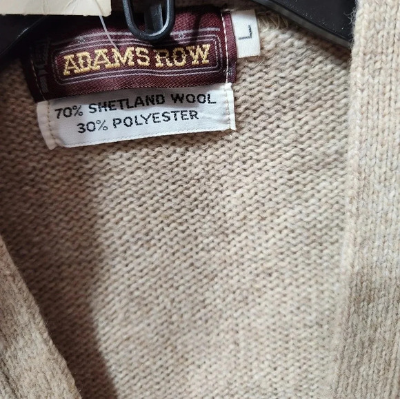 Adams Row Vintage Men's Shetland Wool Blend Grandpa Vest - Picture 6 of 7